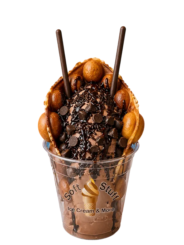 Chocolatey bubble waffle