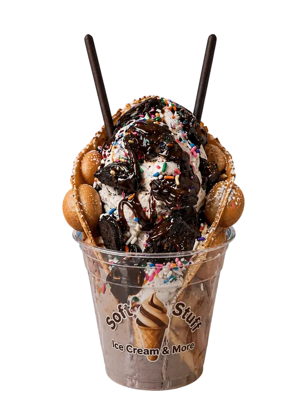 Cookie Monster bubble waffle