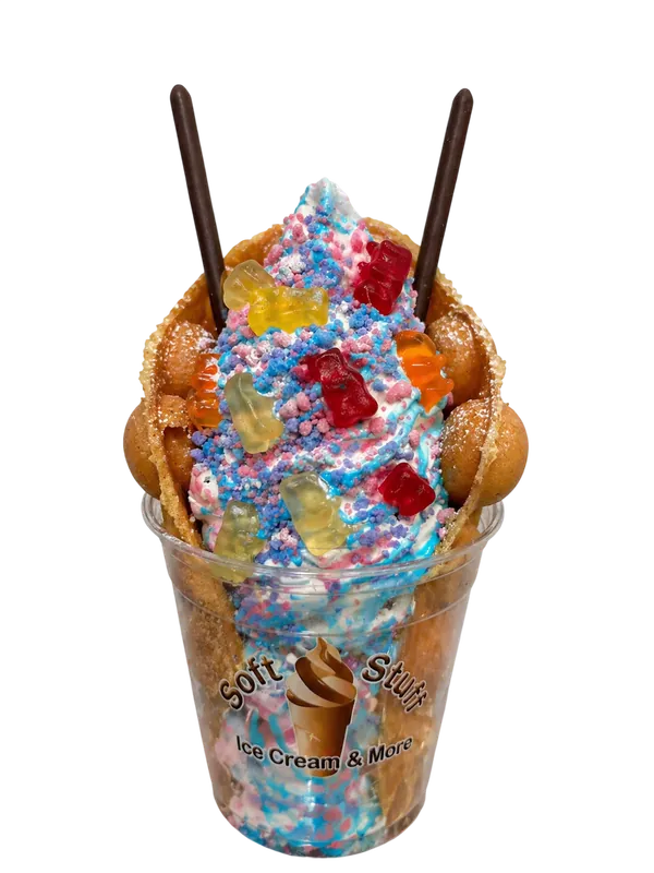 Cotton Candy bubble waffle