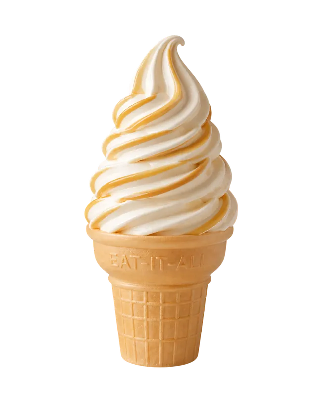 Butter Pecan flavor burst cone