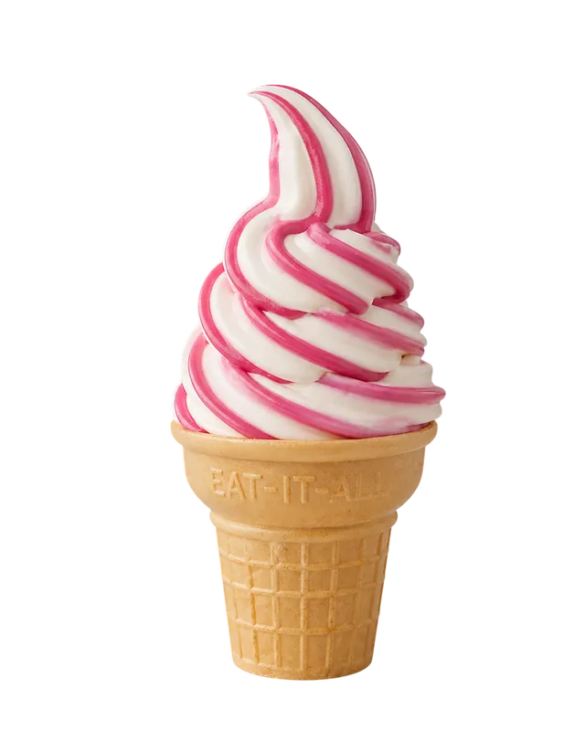 Raspberry flavor burst cone