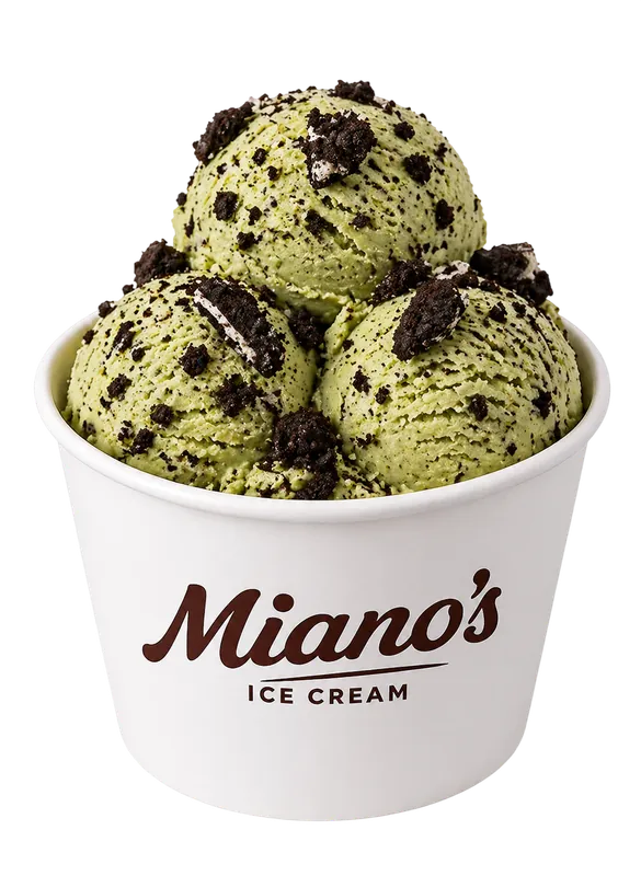 Matcha Cookie n Cream ice cream scoop