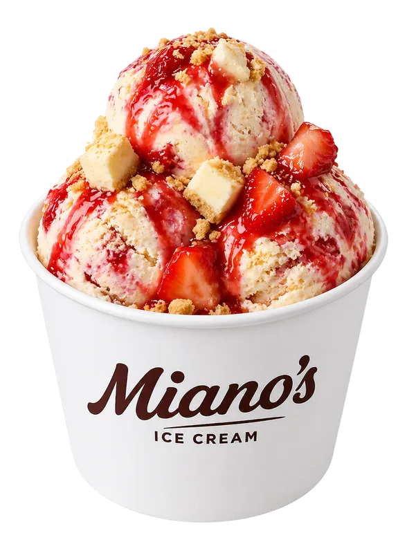 Strawberry Cheesecake ice cream scoop