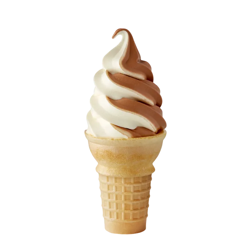 Chocolate and vanilla twist cone